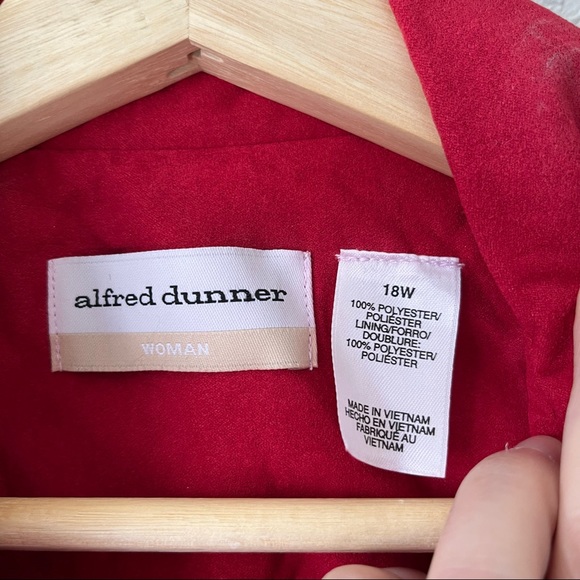 Alfred Dunner Faux Suede Jacket Red 18W - Picture 6 of 7